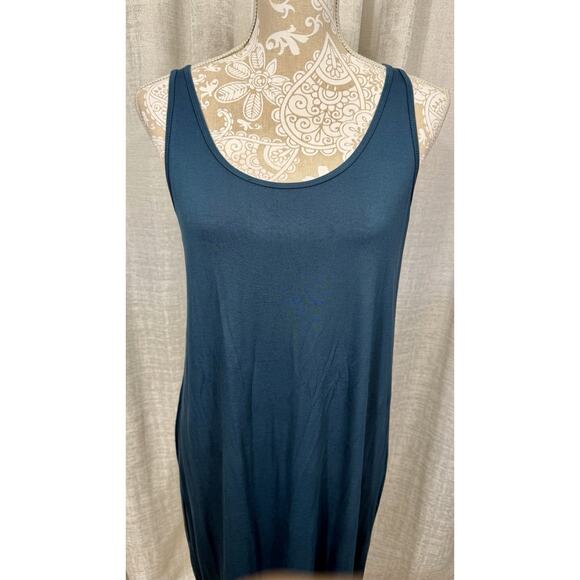 Philosophy Dresses Blue Maxi Tank Dress Sleeveless Stretch Size Large NWT - Picture 3 of 11